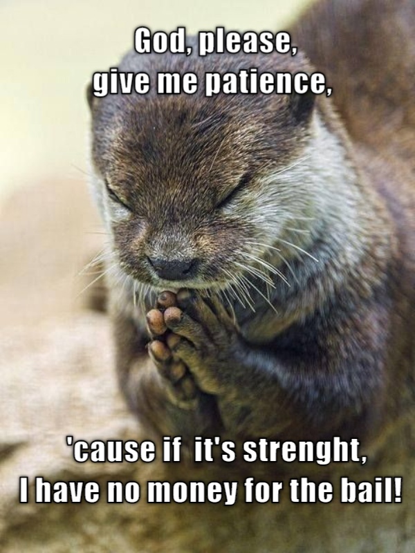 No patience ...And I wish I was as thin as the amount left. CRAMEMS MEMES