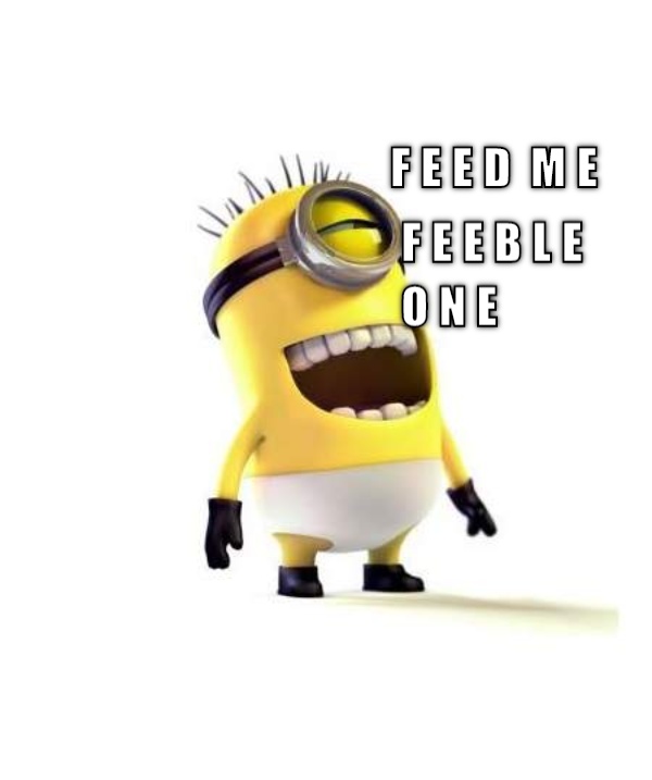 hunger F E E D   M E   F E E B L E   O N E CRAMEMS MEMES