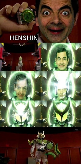 Mr.bean is a KAMEN RIDER ..... CRAMEMS MEMES