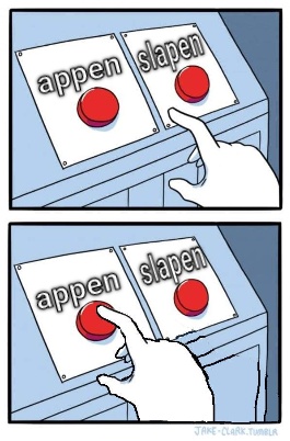 Appen slapen Als het 1 uur s'nachts is CRAMEMS MEMES