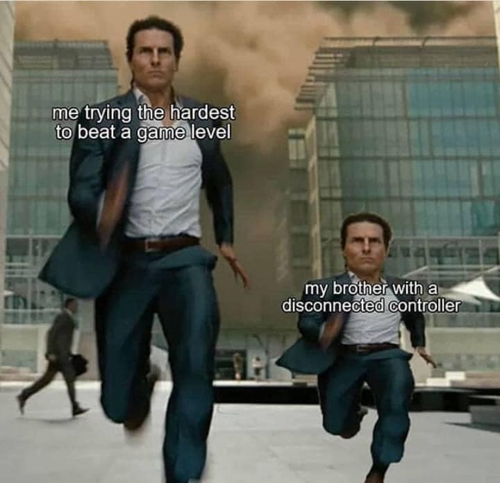 My Brother with disconnected controller  CRAMEMS MEMES