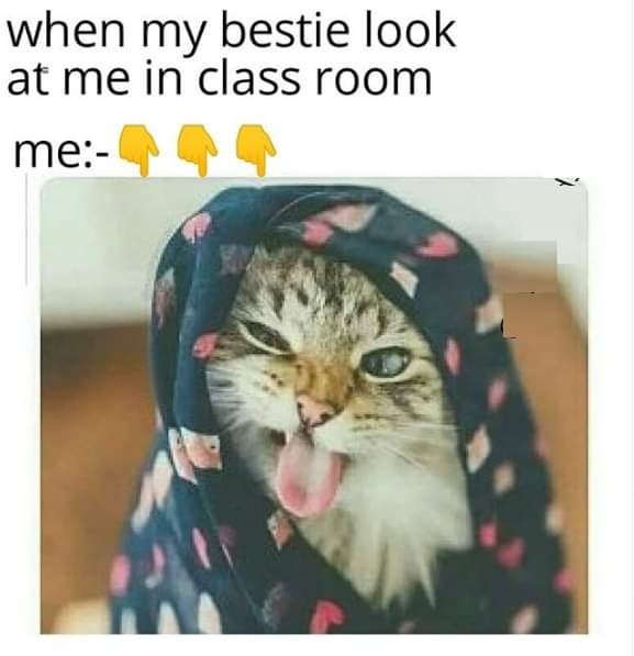 My bestie in classroom  CRAMEMS MEMES